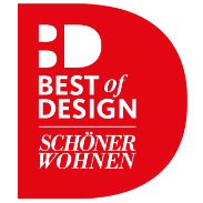 Prix des meilleurs meubles et accessoires pour la maison, décerné par SCHÖNER WOHNEN,<br />
Le plus grand magazine vivant d'Europe.